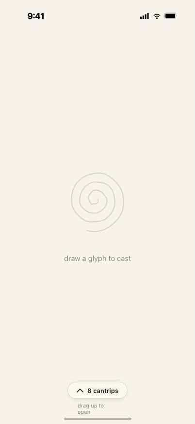 Draw a glyph to cast.